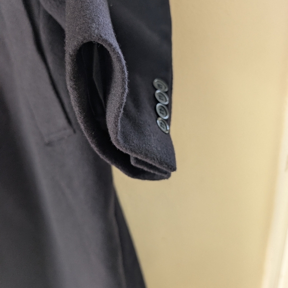 Lauren Ralph Lauren Men's Black Overcoat Coat Cashmere And Wool 100% 38R Mens - Picture 6 of 11
